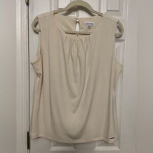 Calvin Klein Women's Elegant Cream Blouse